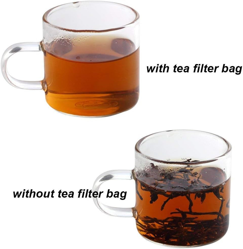 400 Pack Disposable Drawstring Tea Filter Bags Safe & Natural Unbleached Paper Tea Infuser Drawstring Empty Bag for Loose Leaf Tea (7 X 9, Natual Color)