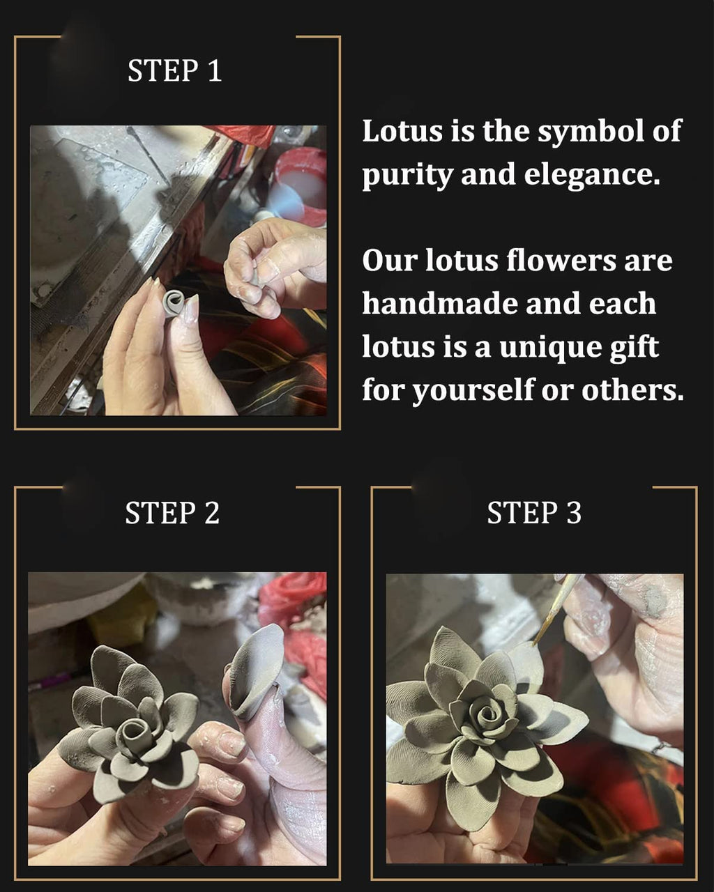 Incense Holder Ceramic Incense Burner Lotus Incense Holder for Sticks Handicraft Incense Stick Holder 4.62 Inch Dark Blue