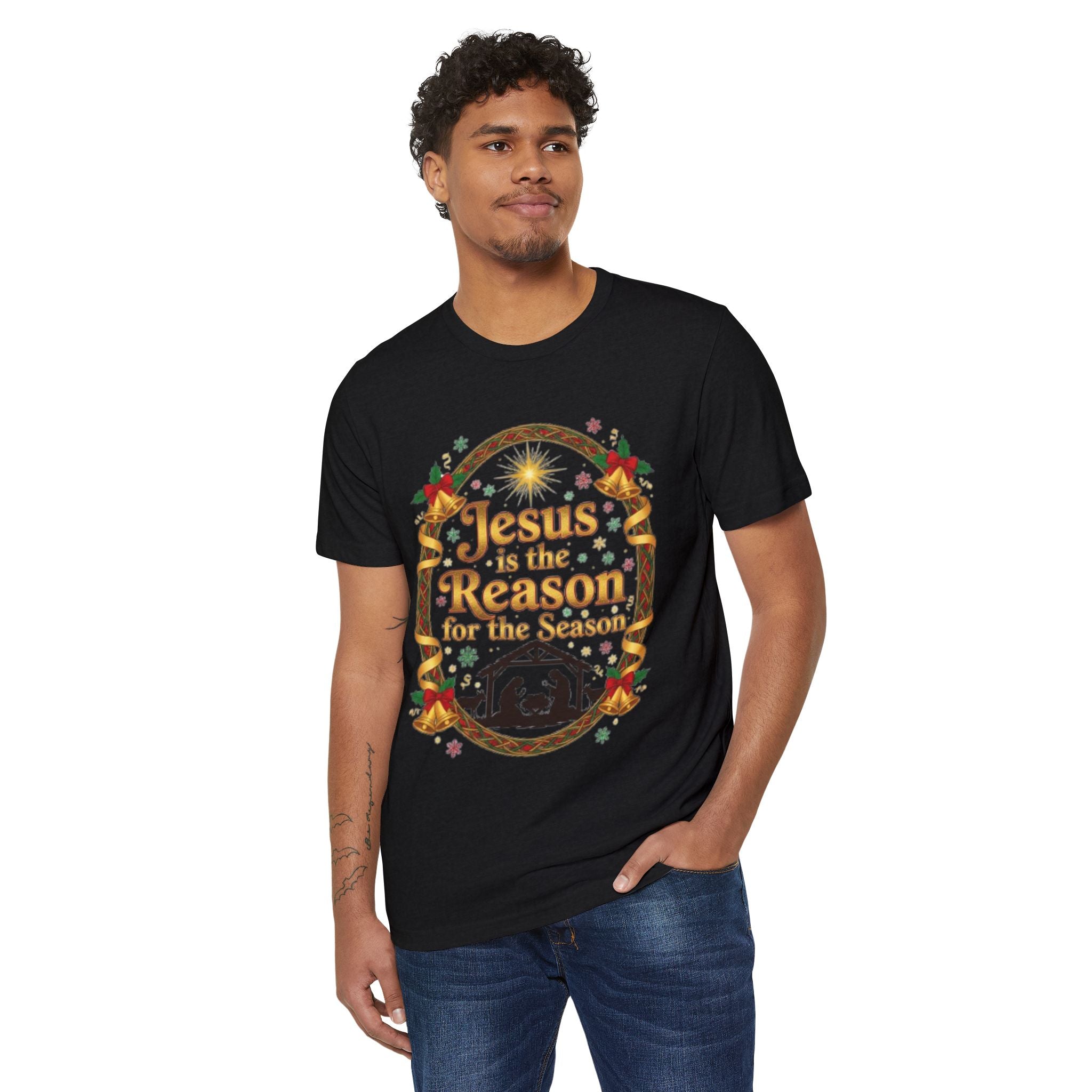 Christmas Nativity T-Shirt — "Jesus is the Reason" Religious Holiday Tee