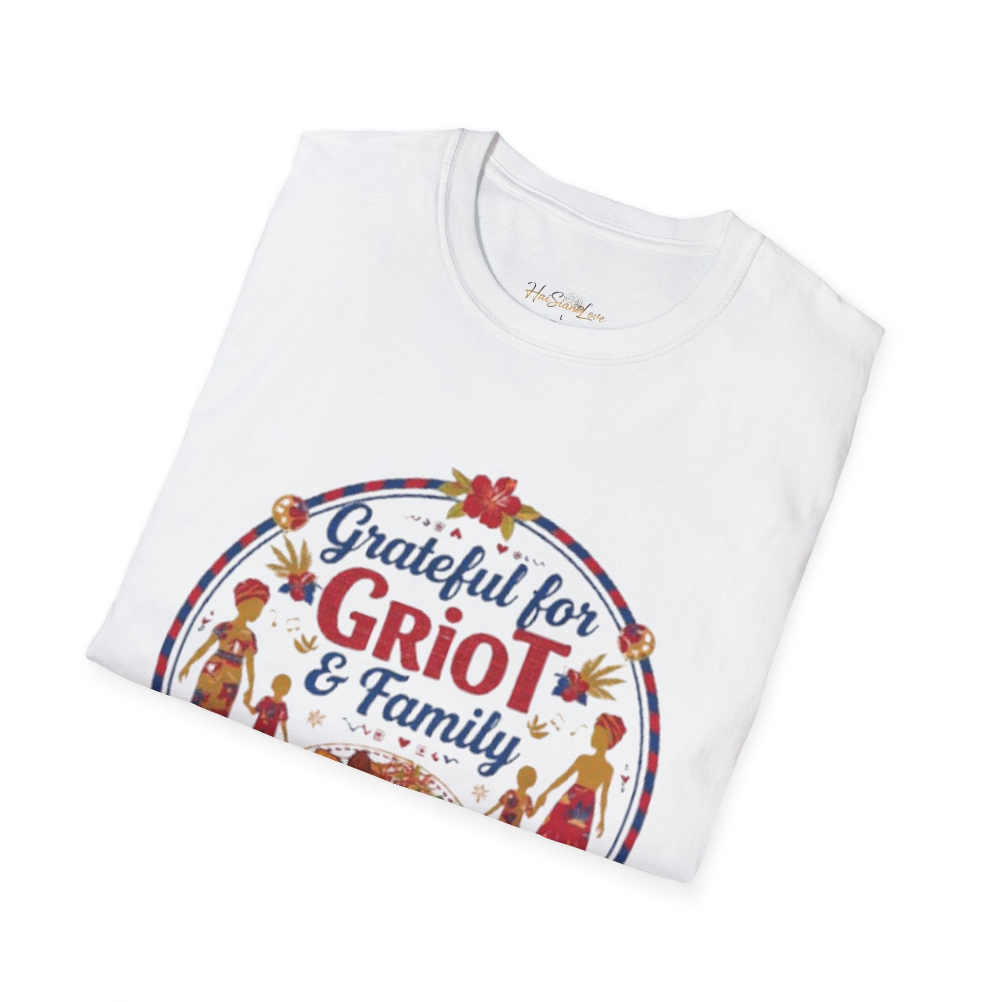 Grateful for Griot & Family T-Shirt — Caribbean Food & Family Thanksgiving Tee