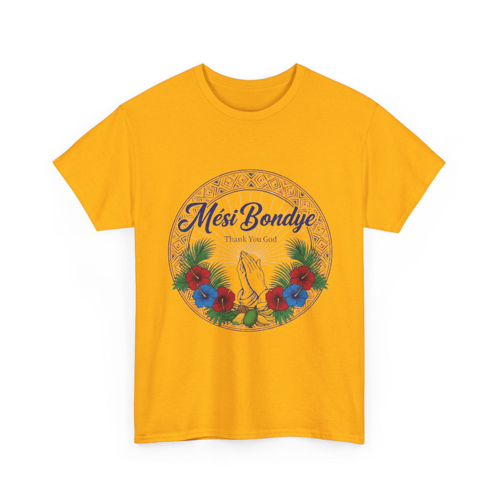 Mèsi Bondye Floral Prayer T‑Shirt