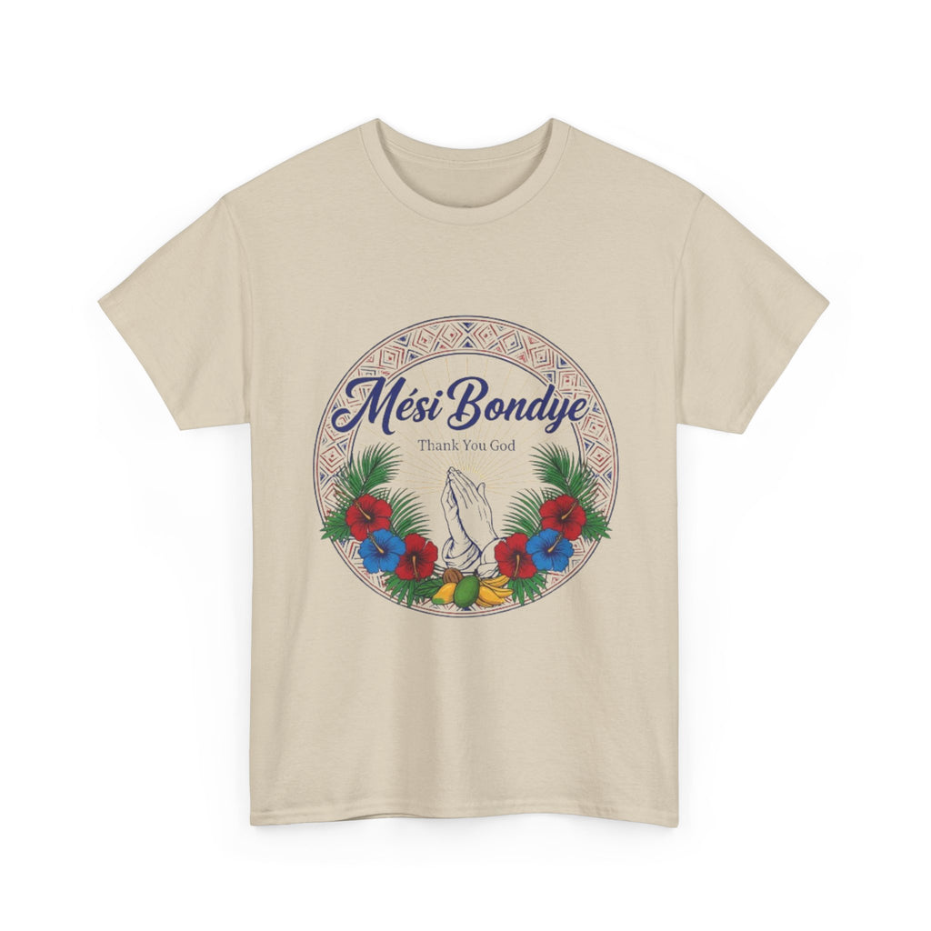 Mèsi Bondye Floral Prayer T‑Shirt