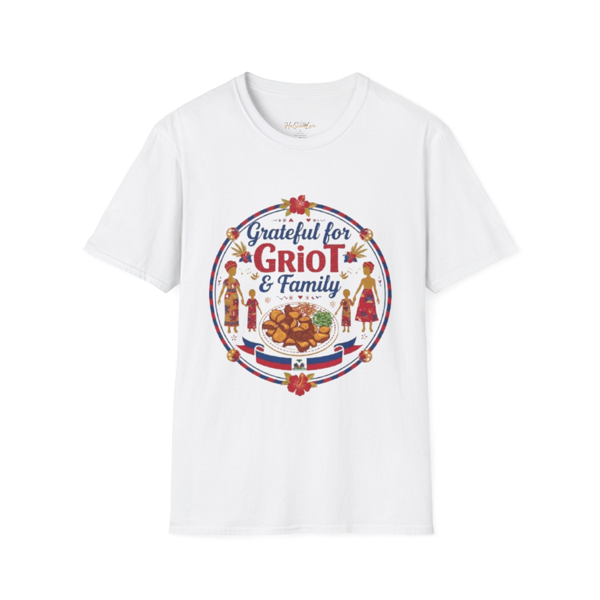 Grateful for Griot & Family T-Shirt — Caribbean Food & Family Thanksgiving Tee