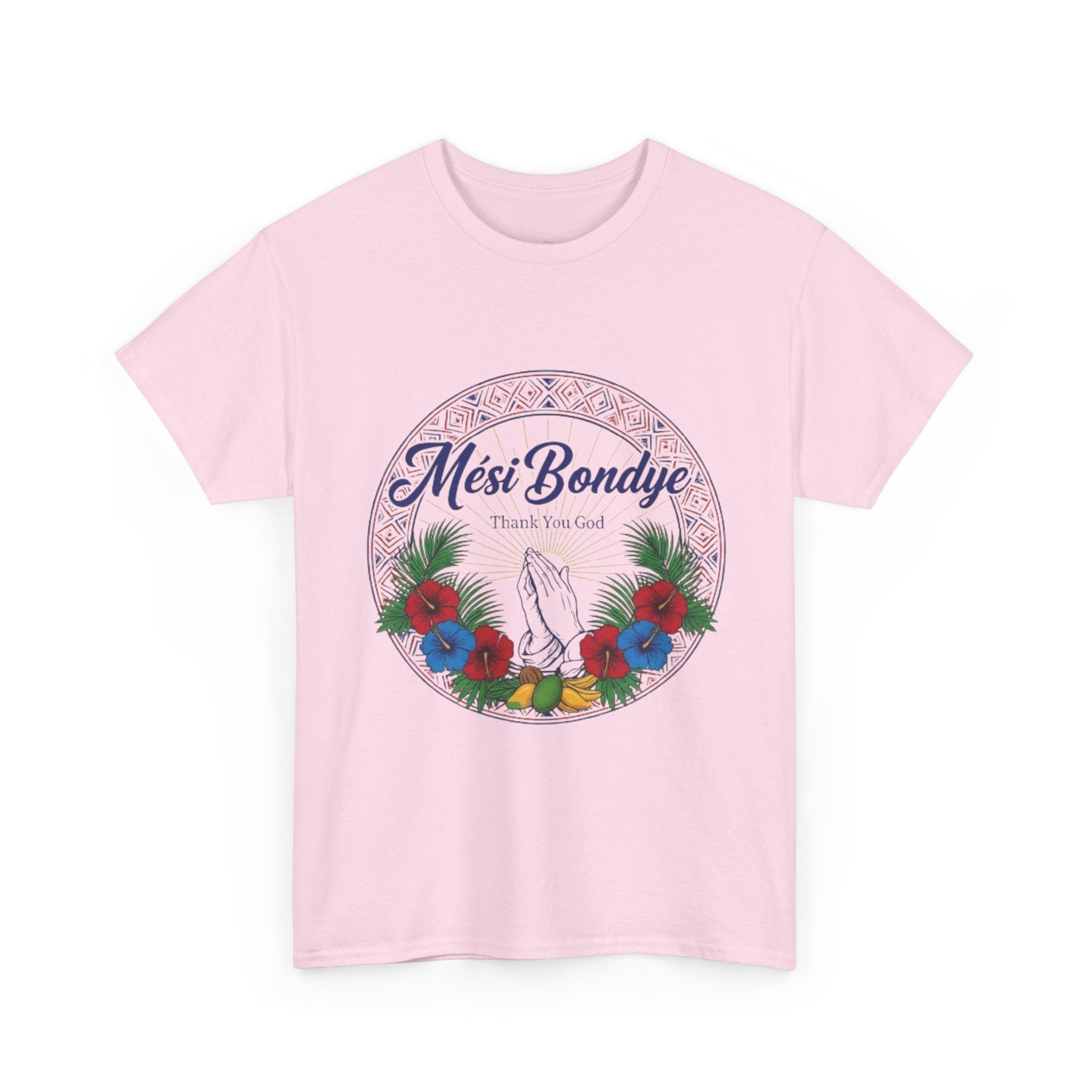 Mèsi Bondye Floral Prayer T‑Shirt