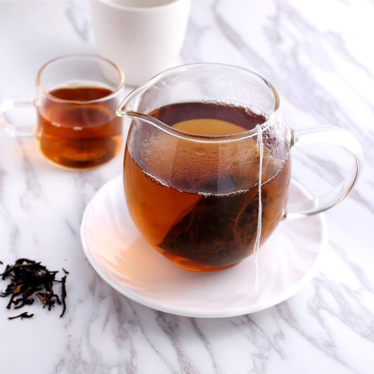 400 Pack Disposable Drawstring Tea Filter Bags Safe & Natural Unbleached Paper Tea Infuser Drawstring Empty Bag for Loose Leaf Tea (7 X 9, Natual Color)