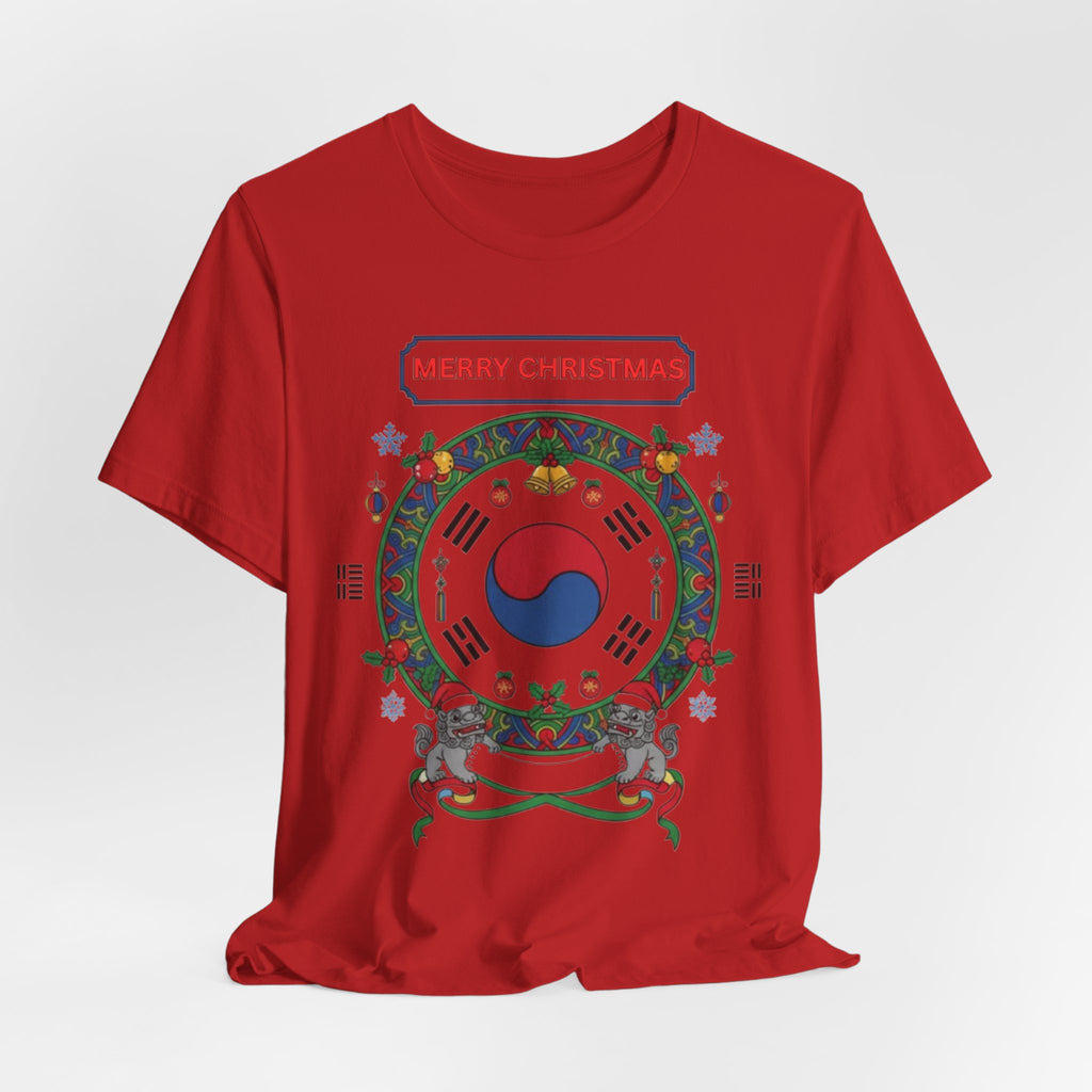 Merry Christmas Korean Flag T-Shirt — Taeguk Holiday Tee