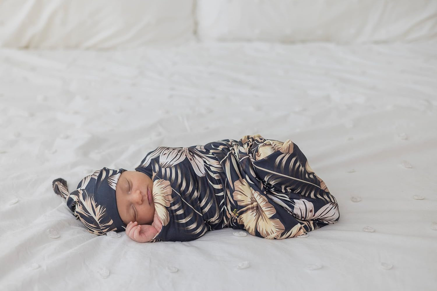 Maternity Robe and Baby Swaddle Blanket, Milk Silk Matching Delivery Robe and Swaddling Wrap for Mom and Baby