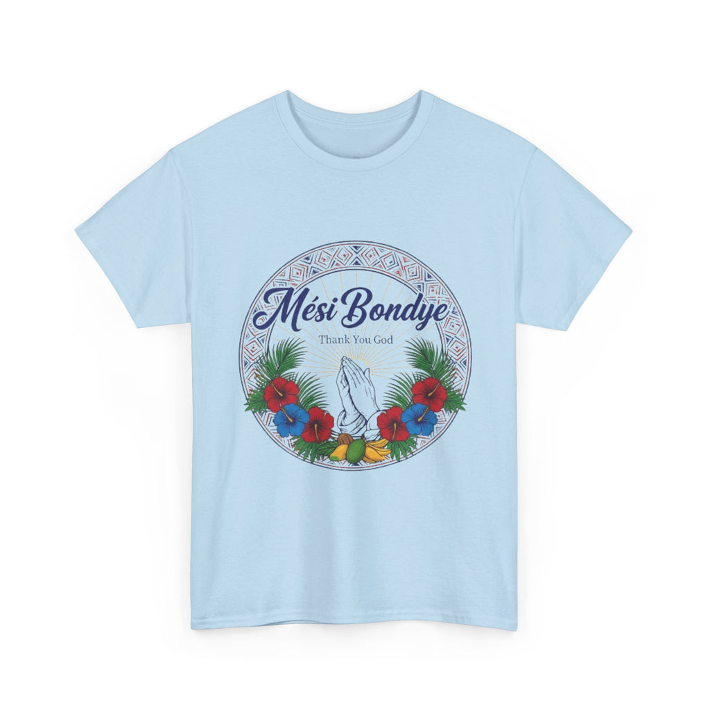 Mèsi Bondye Floral Prayer T‑Shirt