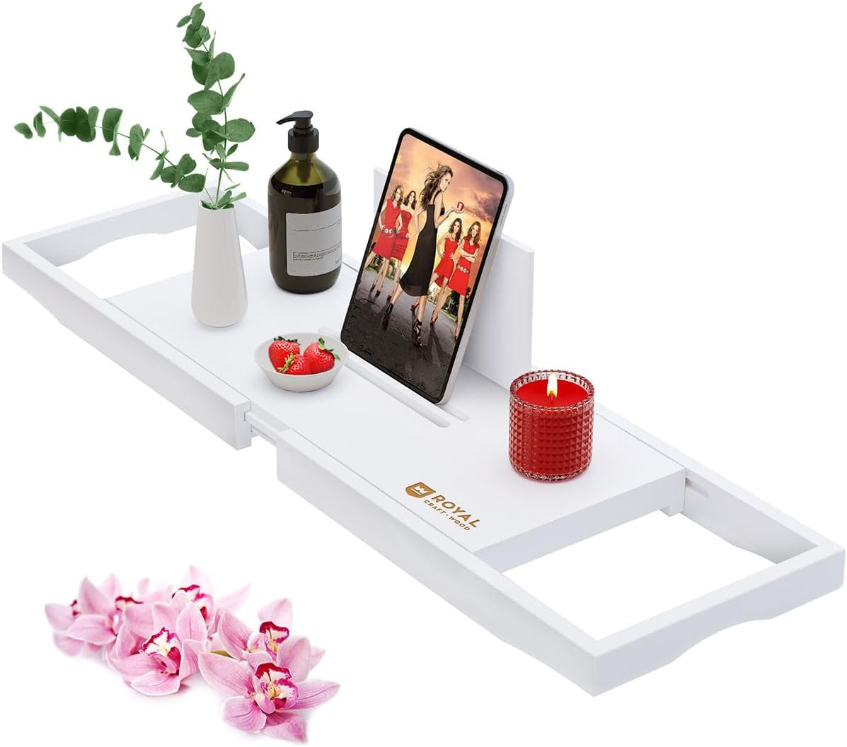 Premium Bathtub Tray - Expandable Bath Tray for Tub - Luxury Bathtub & Bathroom Accessories