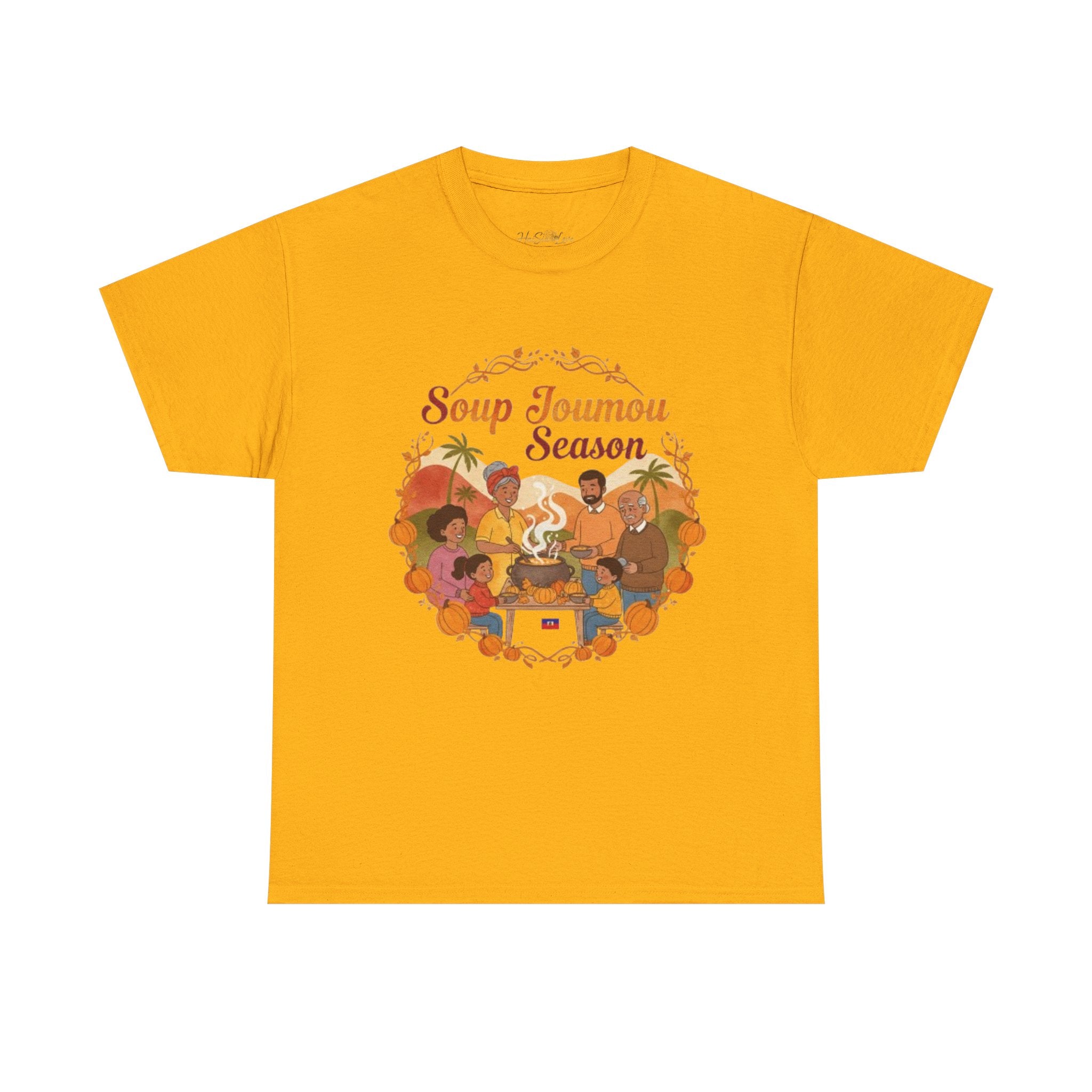 Soup Joumou Season T-Shirt — Haitian Heritage Pumpkin Soup Celebration Tee