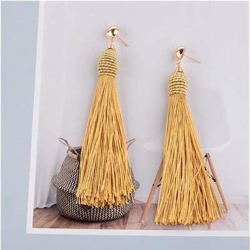 20Pcs 15.5Cm/6 Inch Silky Floss Bookmark Tassels with 2-Inch Cord Loop and Small Chinese Knot for Jewelry Making, Souvenir, Bookmarks, DIY Craft Accessory (Royal Gold)