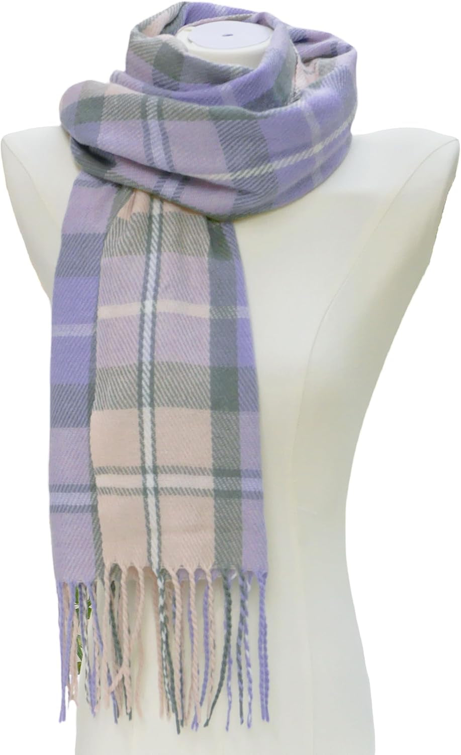 Women'S Fashion Scarves Long Shawl Winter Thick Warm Knit Large Plaid Scarf