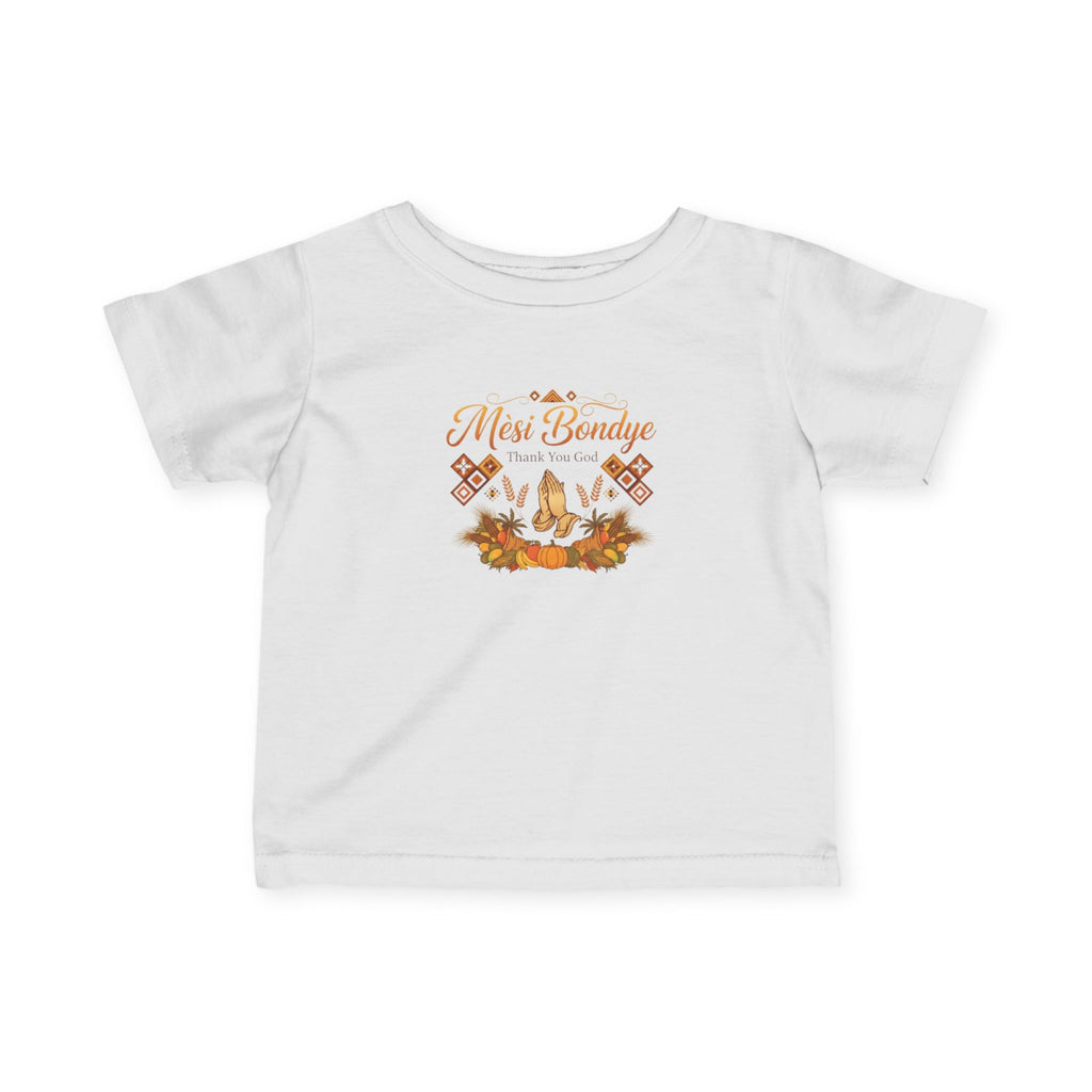 Infant Tee - 'Mèsi Bondye Thank You God' Fall Thanksgiving Baby Shirt