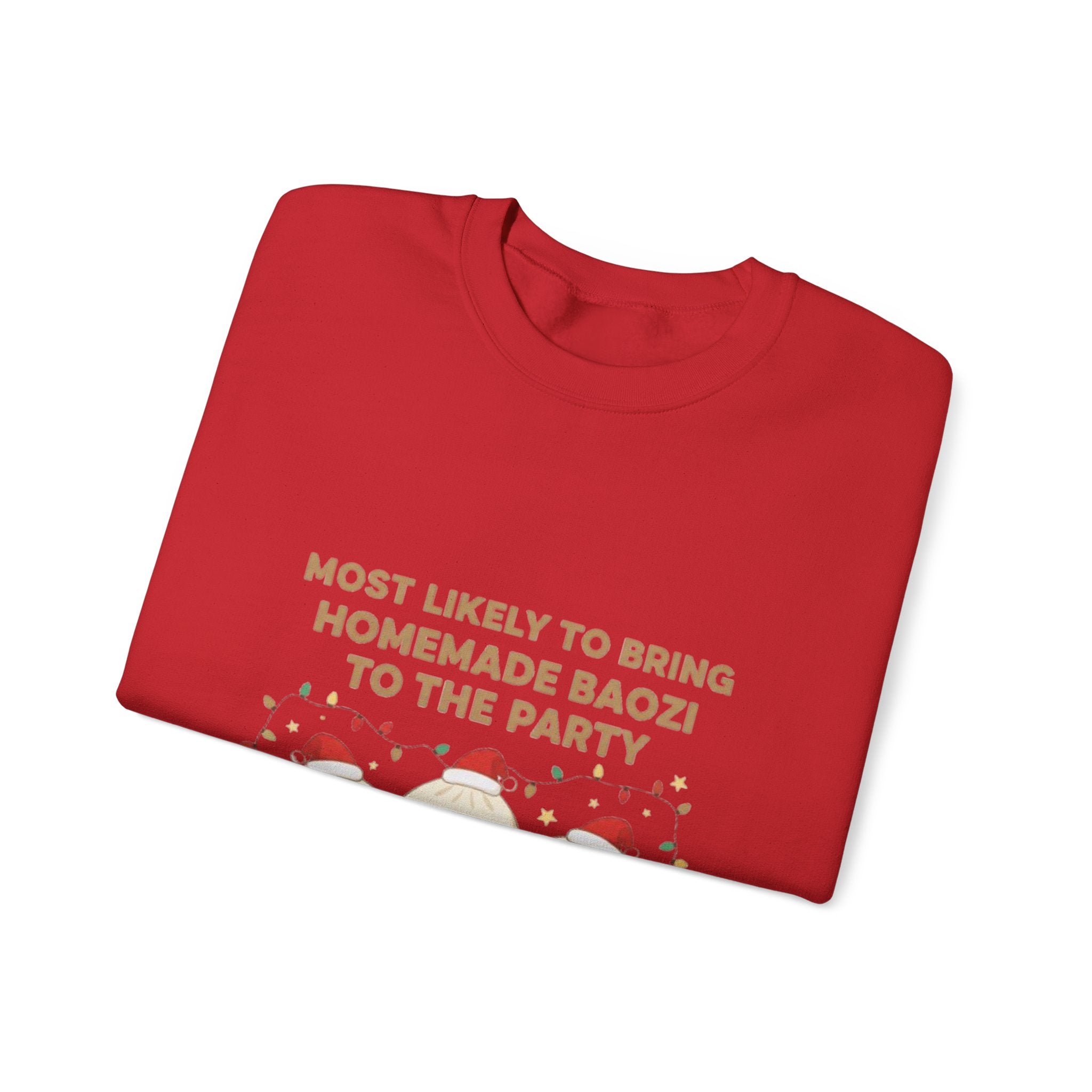 Baozi Crewneck Sweatshirt — "Most Likely to Bring Homemade Baozi to the Party" Cute Foodie Pullover