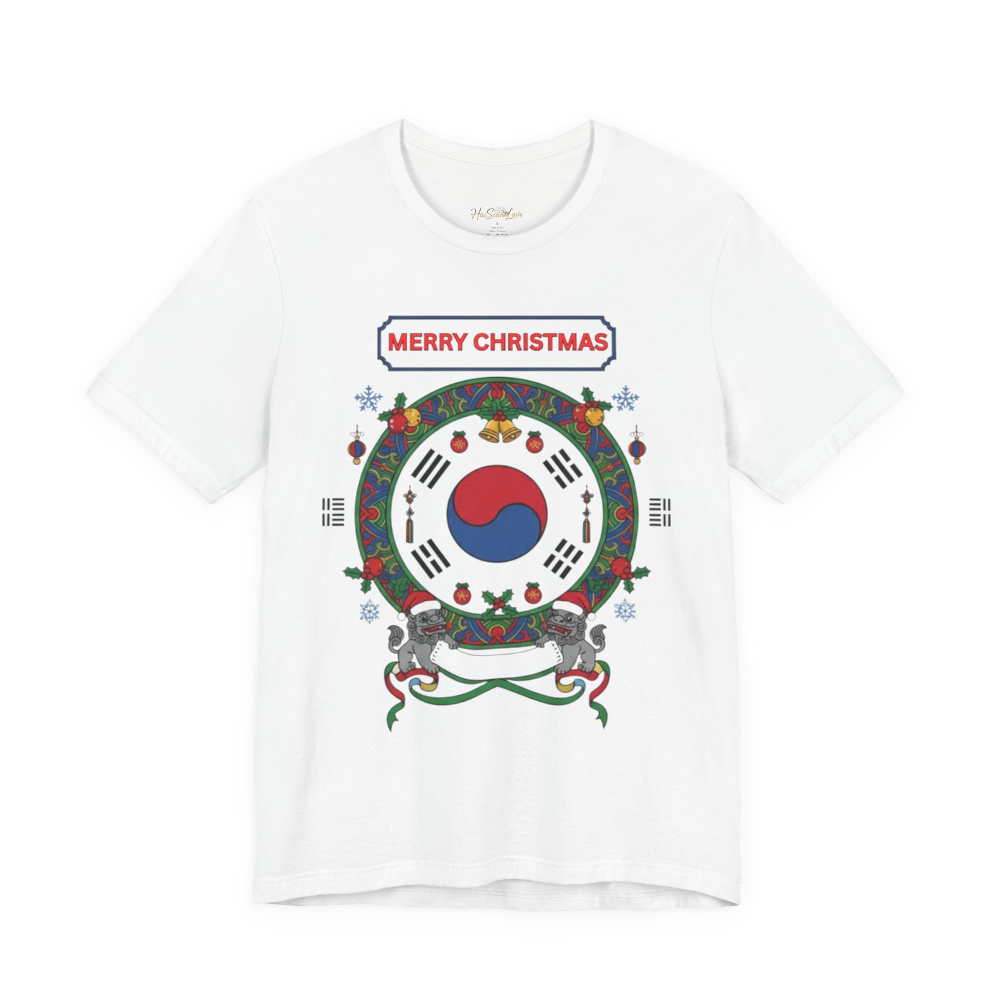 Merry Christmas Korean Flag T-Shirt — Taeguk Holiday Tee