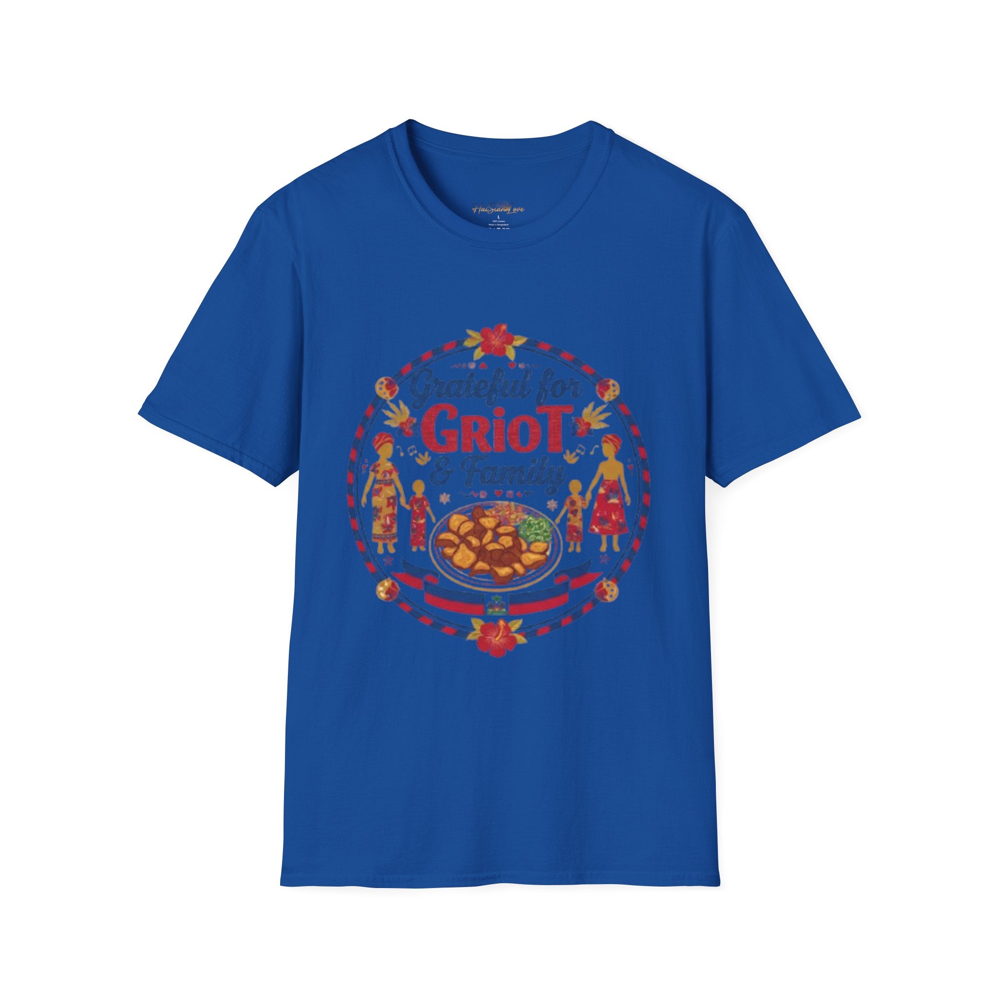 Grateful for Griot & Family T-Shirt — Caribbean Food & Family Thanksgiving Tee