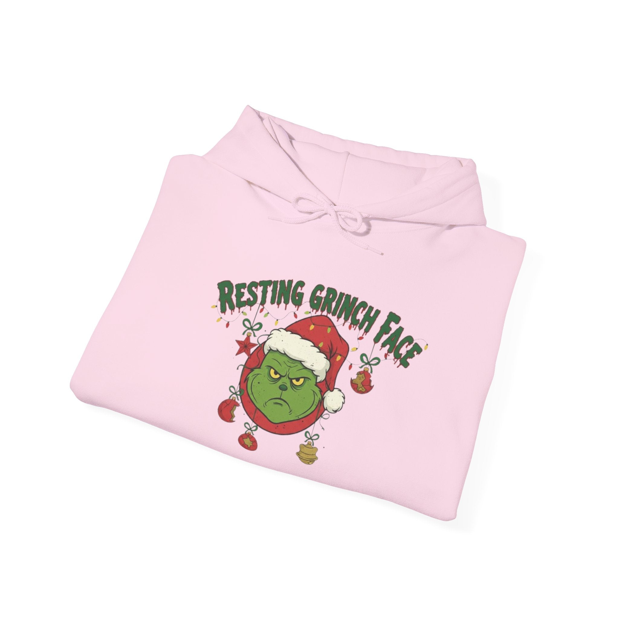 Grinch Face Christmas Hoodie – "Resting Grinch Face" Holiday Sweatshirt