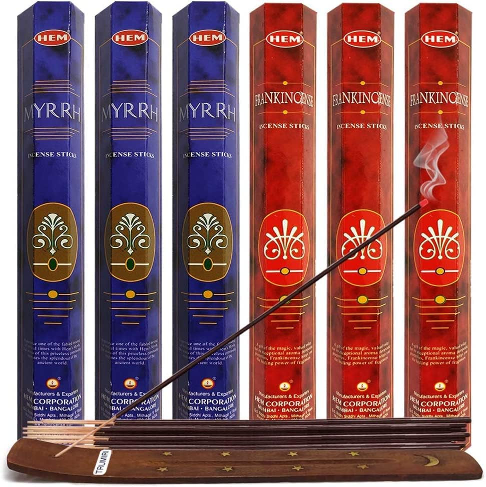 Incense Sticks with Incense Holder Bundle for Spiritual Décor and Home Fragrance