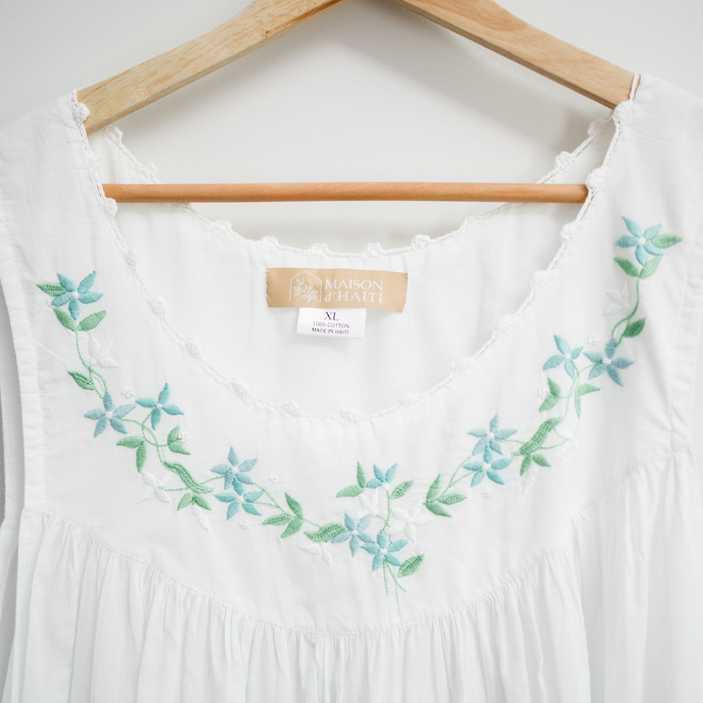 The Sarah Garland Nightgown - Aqua