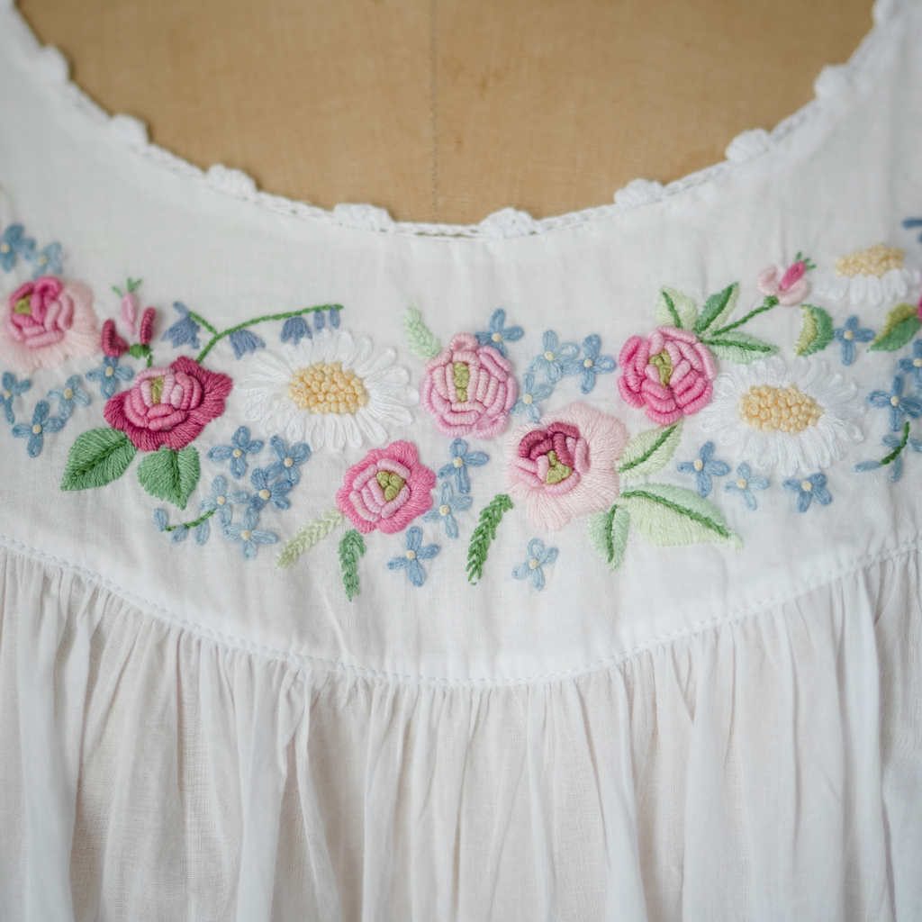 Cap Sleeve Nightgown - Pink Rosebud