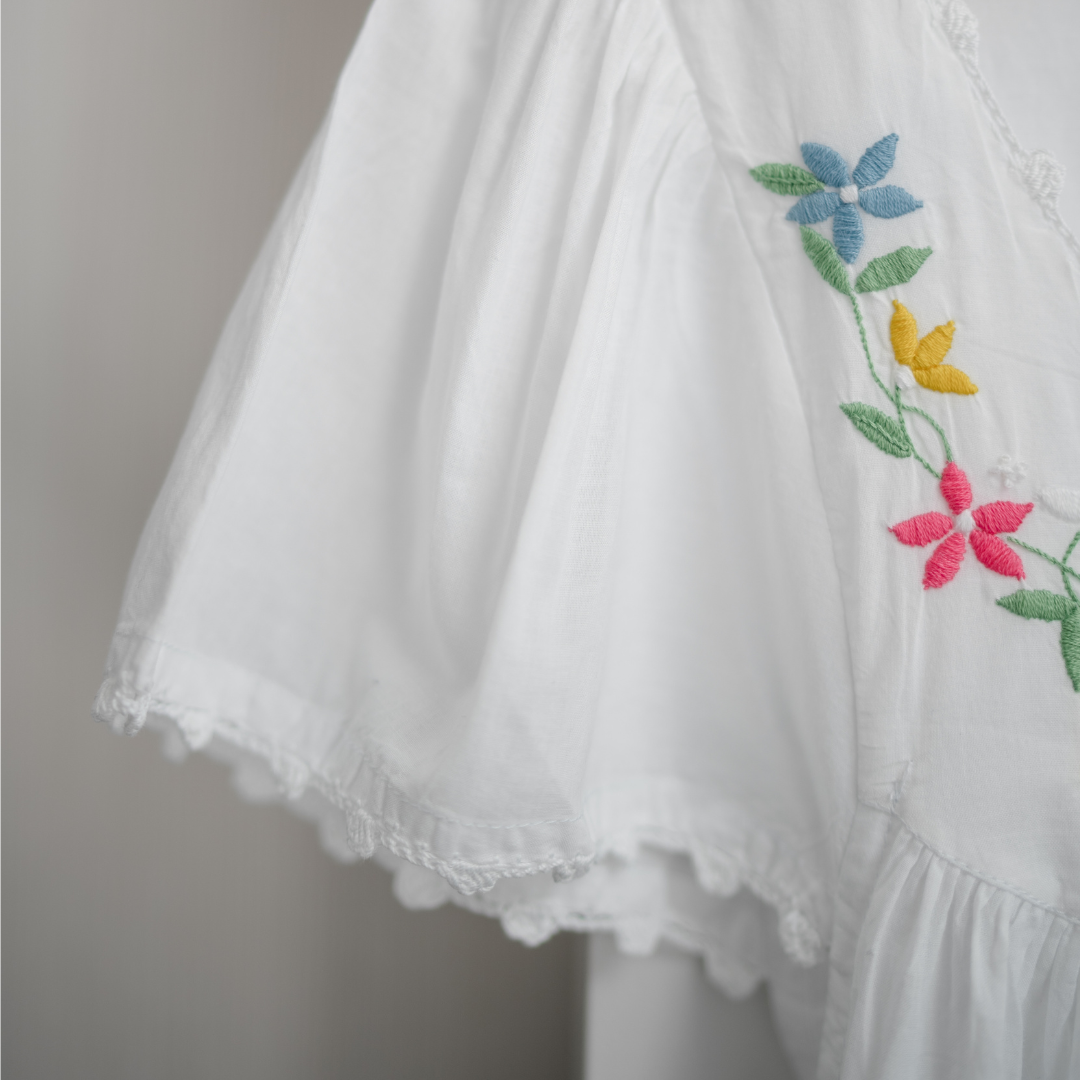 Cap Sleeve Garland Nightgown - Mixed