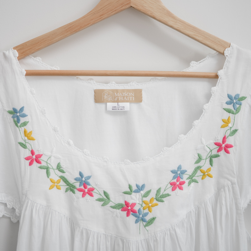 Cap Sleeve Garland Nightgown - Mixed