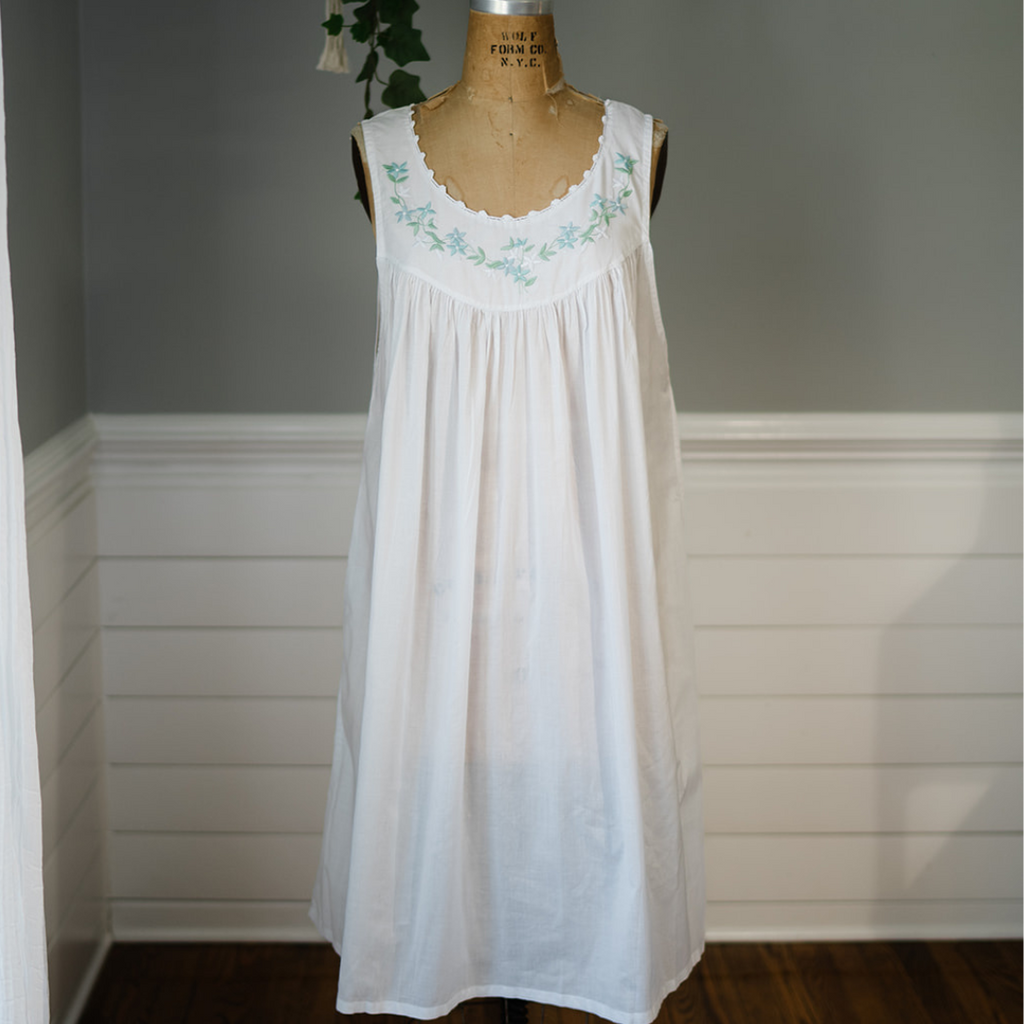 The Sarah Garland Nightgown - Aqua