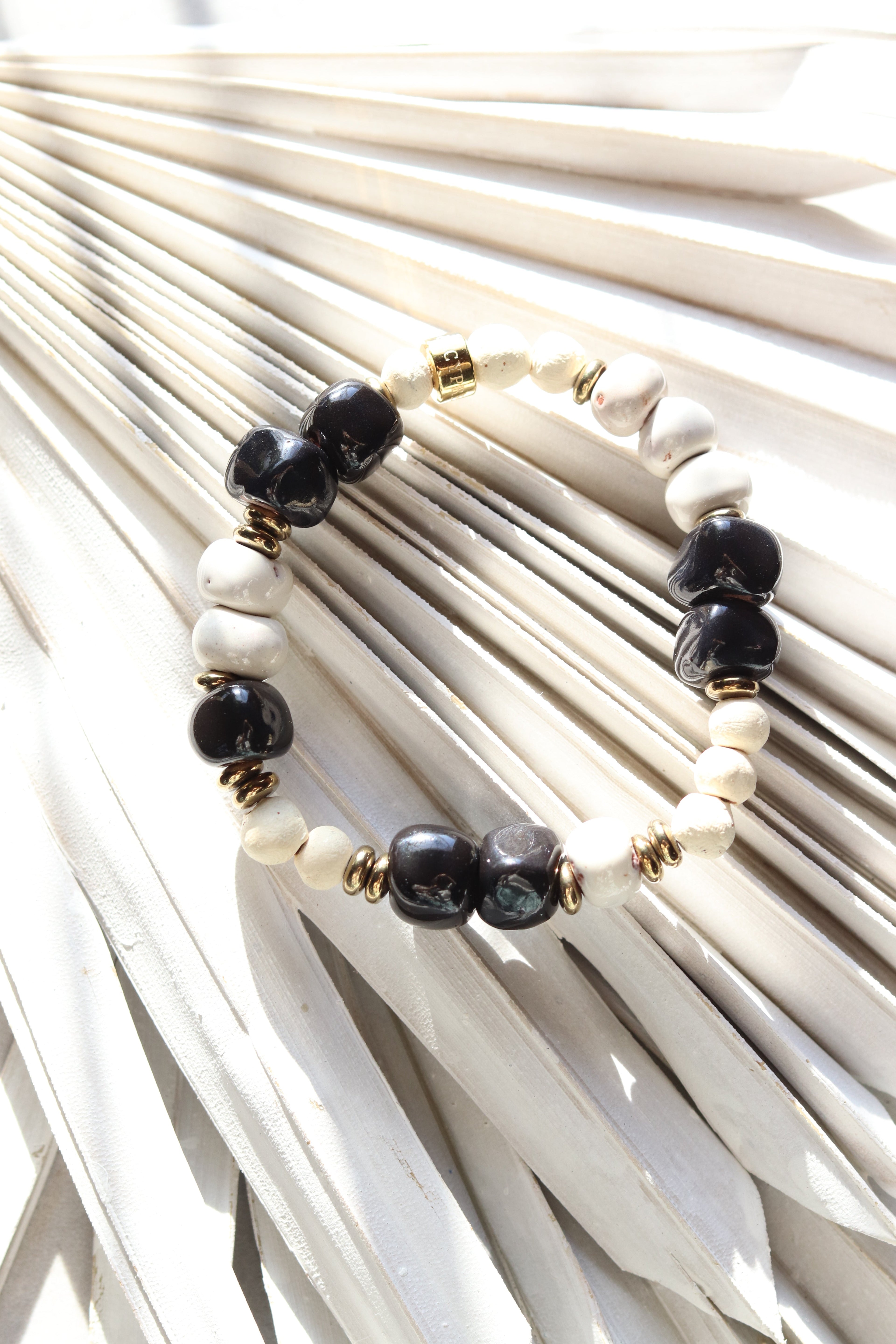 Tap Tap Bracelet - Black and Tan