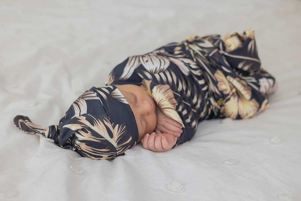 Maternity Robe and Baby Swaddle Blanket, Milk Silk Matching Delivery Robe and Swaddling Wrap for Mom and Baby