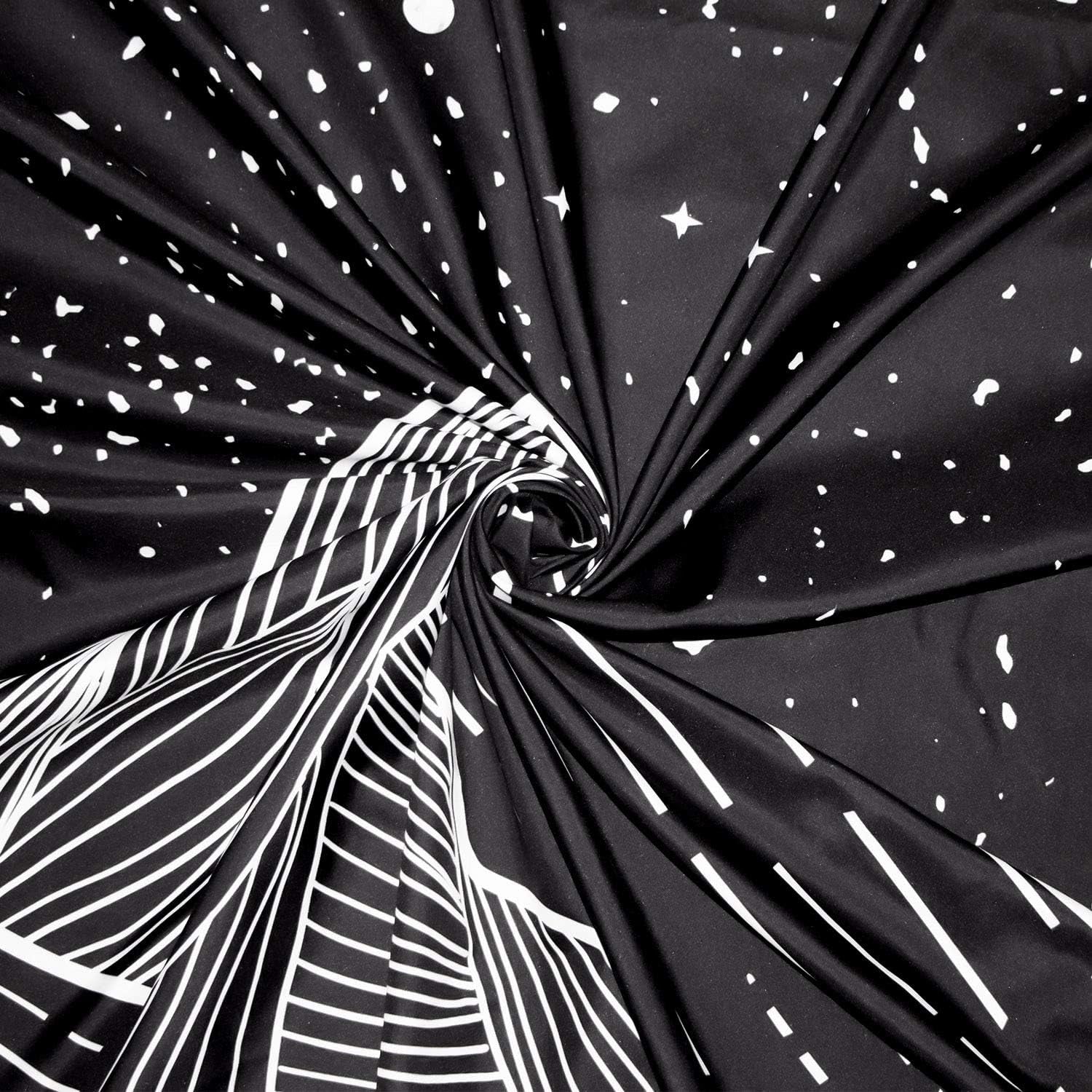 Black and White Tapestry Starry Night Mountain Tapestries for Bedroom Aesthetic Moon and Stars Tapastry'S Wall Hanging Dark Nature Forest Wall Tapestry for Living Room Dorm (Dark, 80'' × 60'')