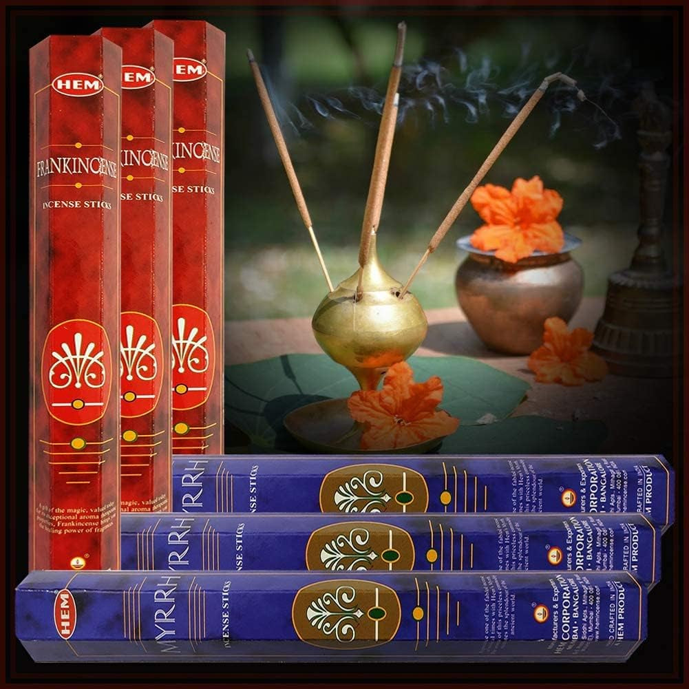 Incense Sticks with Incense Holder Bundle for Spiritual Décor and Home Fragrance