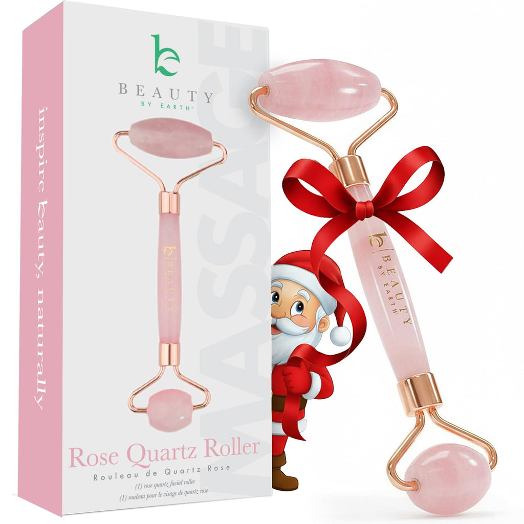 Rose Quartz Face Roller - Relaxation Gifts for Women, Stocking Stuffers for Teenage Girls & Her, Massager Skin Care Tools for Fine Lines and Wrinkles, Beauty Gift Ideas, Self Care Facial Tool