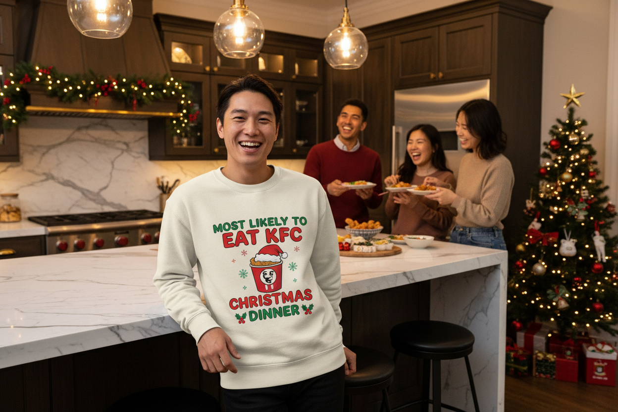 KFC Christmas Sweatshirt - Asian Party Scene